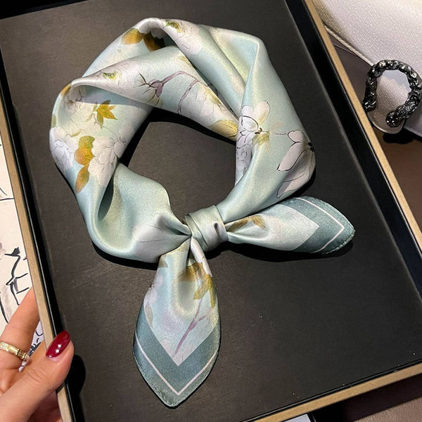 Scarf - Mulberry Silk Floral Scarf