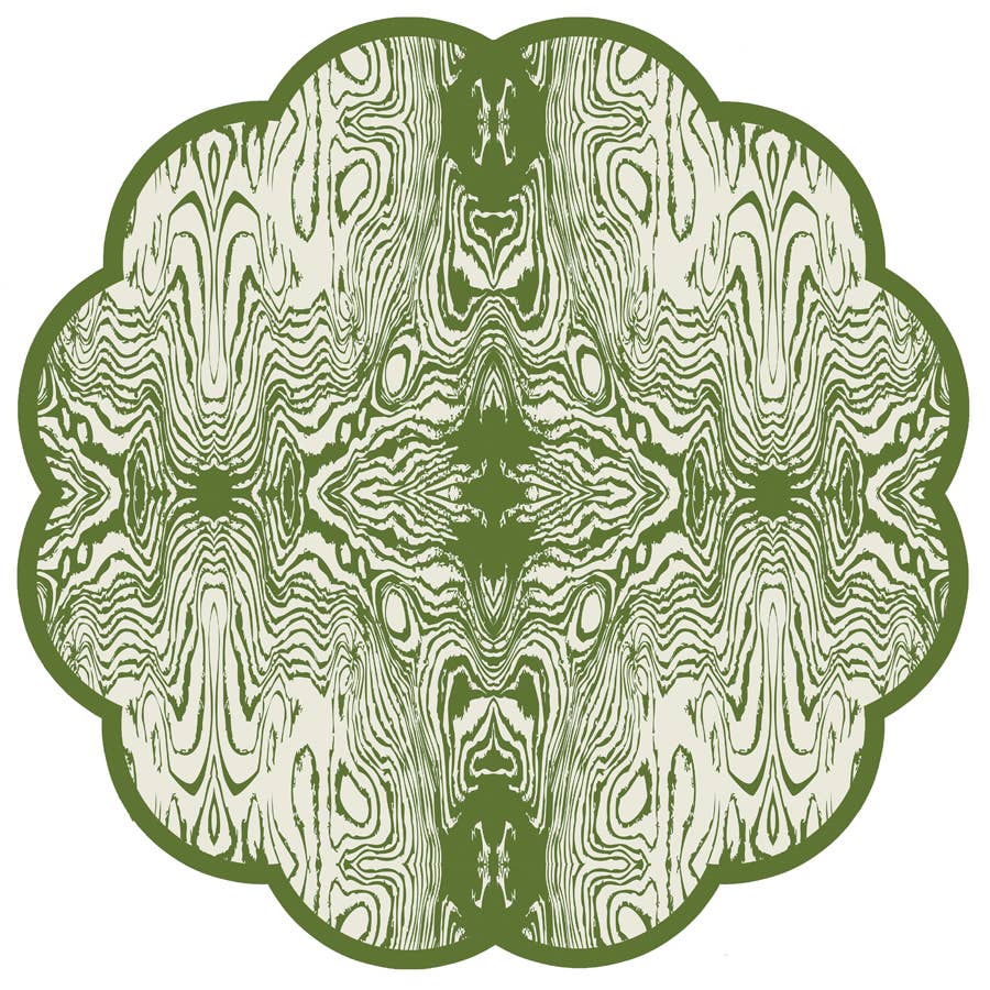 Placemats - Green Wood x Cotton & Quill Paper Placemats | Set of 24