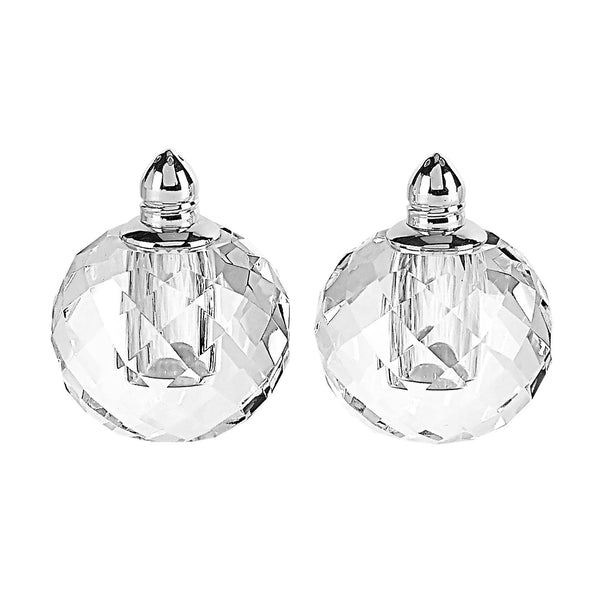 Salt & Pepper Shakers - Pair of Zendra Platinum/Crystal
