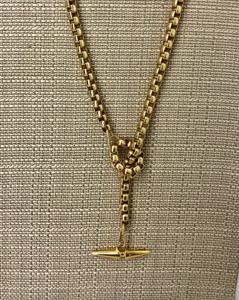 Necklace - Dart Closure on Box Chain