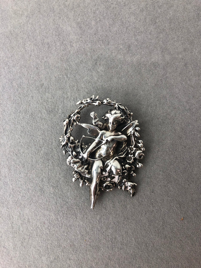 Estate Collection - Sterling Cupid Brooch