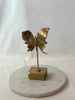 Gold Ceramic Butterfly on Pedestal by Colleen Frampton