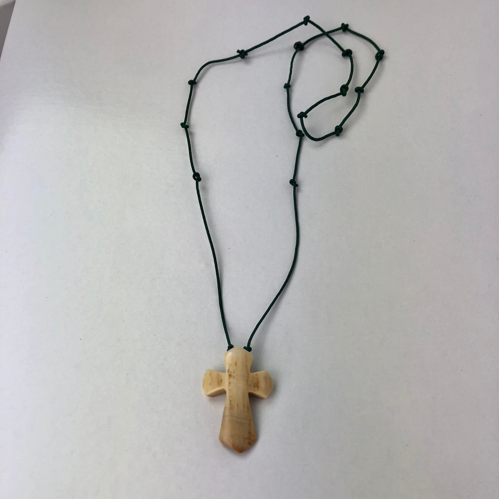 Estate Collection - Horn Carved Cross Pendant