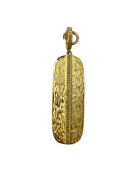 Vignette -  White Topaz & Gold Paddle