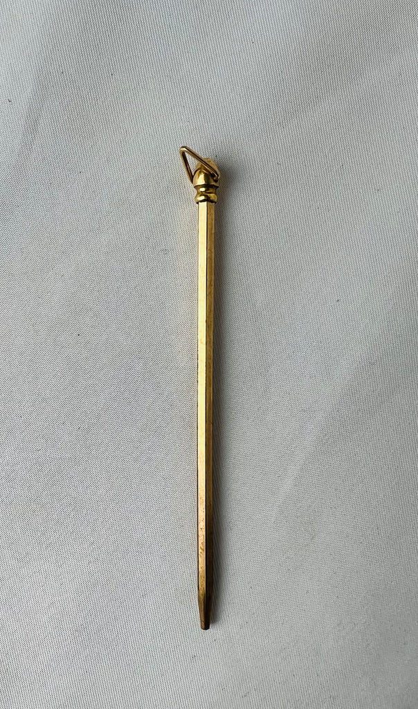 Estate Collection - Gold Pencil Charm