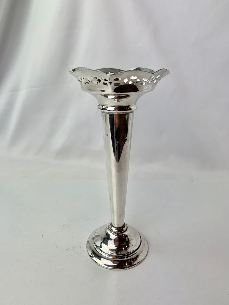Estate Collection - Silver Plate Trumpet Vase