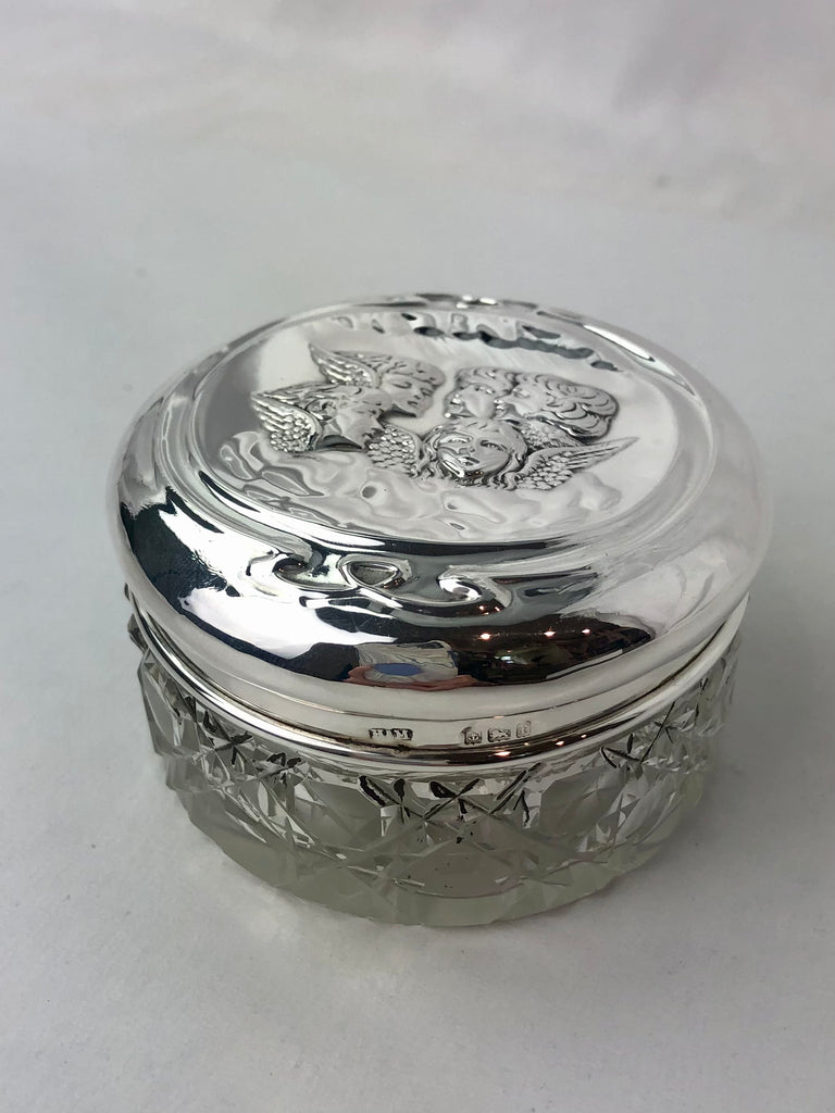 Estate Collection - Crystal and Sterling Silver Dresser Jar