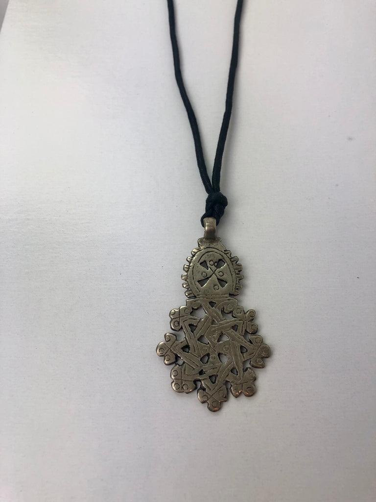 Estate Collection Ethiopian Coptic Cross Pendant Chapel Farm