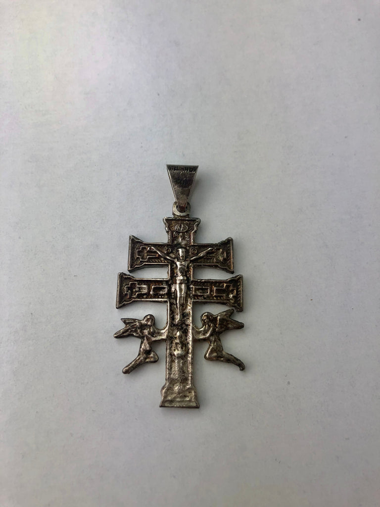 Estate Collection - Sterling Carvaca Cross Pendant