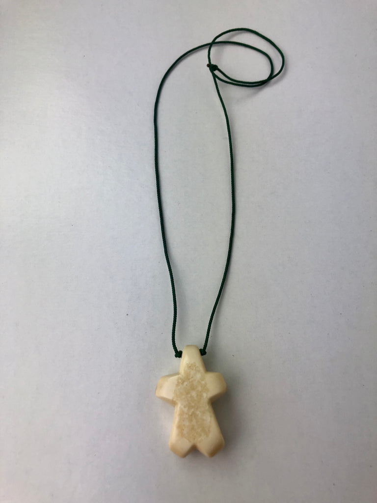 Estate Collection - Horn Carved Cross Pendant