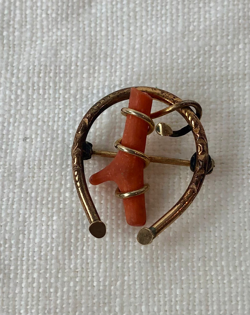 Estate Collection - Victorian Coral Pin