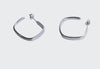 Earrings - Square Large Hoops - Gold or Silver