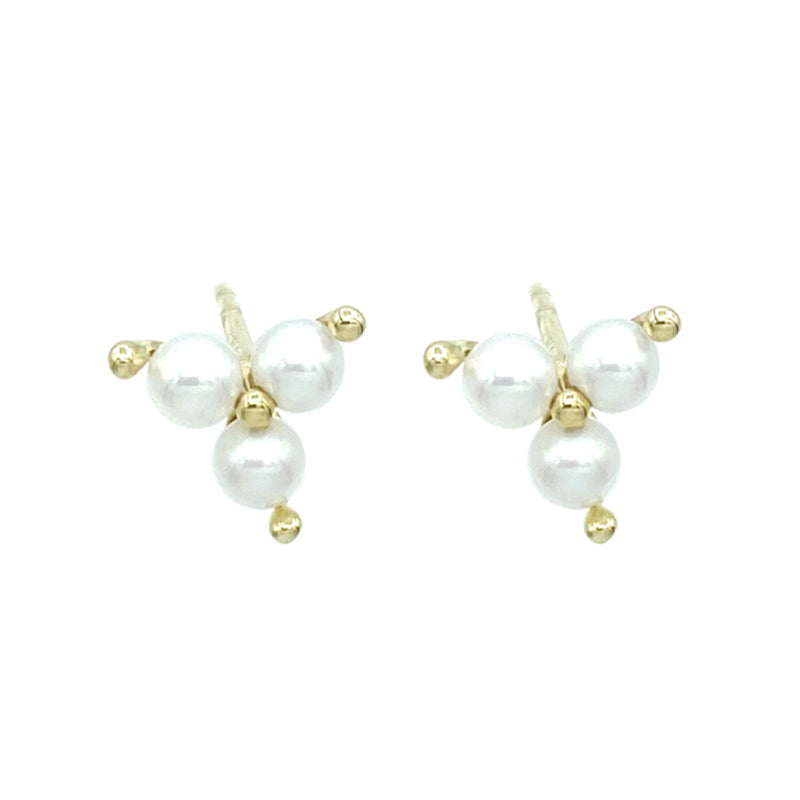 Earrings - Triangle Pearl Earrings