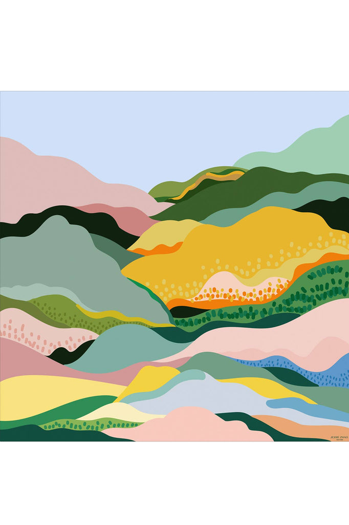 Scarf - Silk Scarf of Spring
