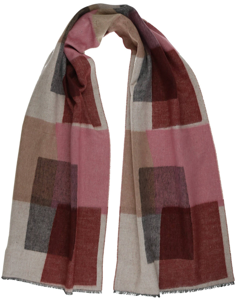 Scarf - Geo Block Recycled Cotton Cashmink Scarf