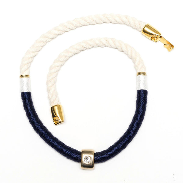 Necklace - Belmont - Ivory/Navy/White/Gold