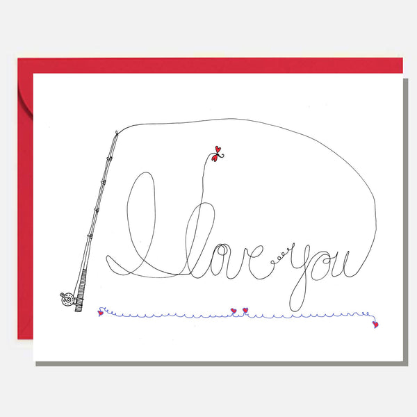 Greeting Card - Tie my Heart Fly Fishing Love Card