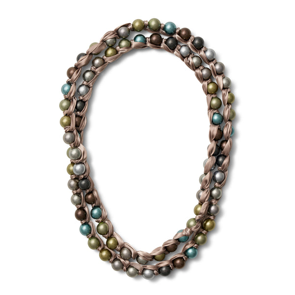 Necklace - Ribbons + Pearls, The Moody Mix