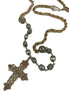 Coptic Cross on Pyrite with a Vintage Rope Chain