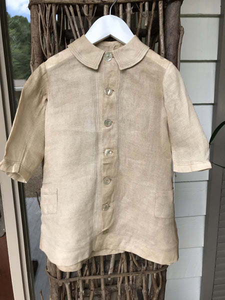 Estate Collection Children's Clothing - Antique Toddler's Linen Jacket