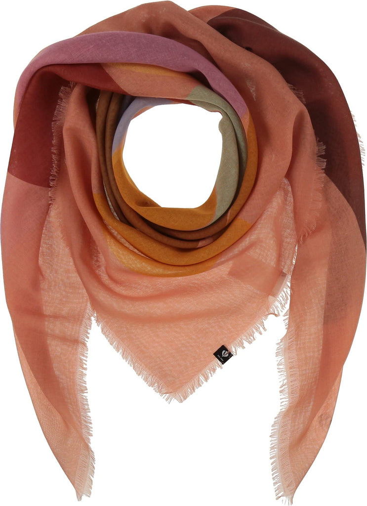 Scarf - Geo Fils Coupe Square - Peachy