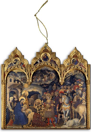 Ornament - Adoration of the Magi Triptych Wood Ornament