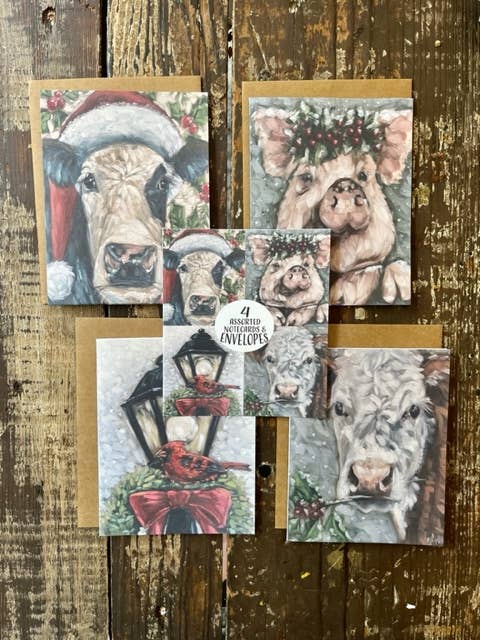 Notecards -  Set of 4 Christmas Cards