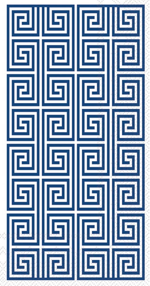 Guest Towels - Navy & White Geometric
