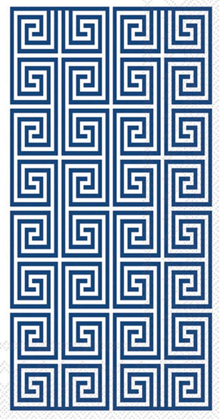 Guest Towels - Navy & White Geometric