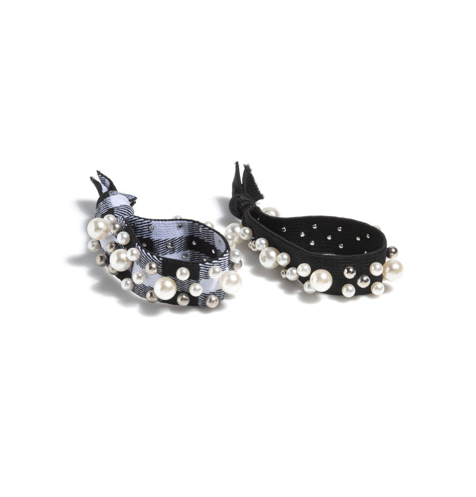 Hair Accessories - Set of 2 Pearl Pony Tail Holders