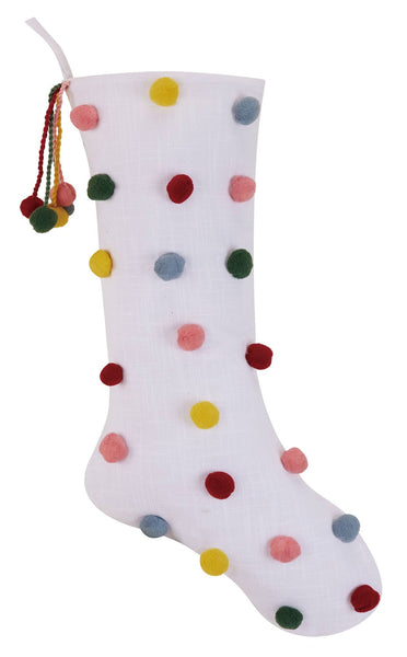 Stocking - Colorful Pom Pom Stocking