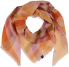 Scarf - Brushstroke Swirls Square: Tangerine