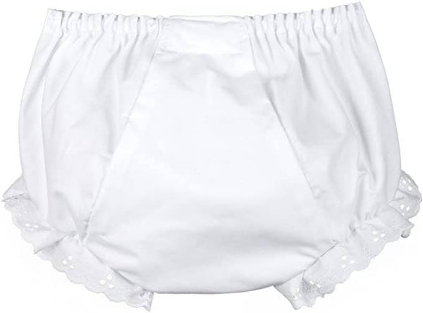 Baby - Diaper Cover White Double Seated Panty