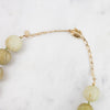 Estate Collection Necklace Knotted Carved Gold Tone Bowenite