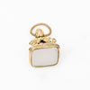 Estate Collection Watch Fob - 9K Rolled Gold Chalcedony Wax Seal