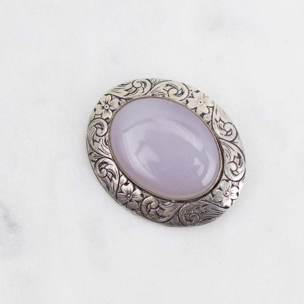 Estate Collection Brooch - Vintage Chalcedony Stone