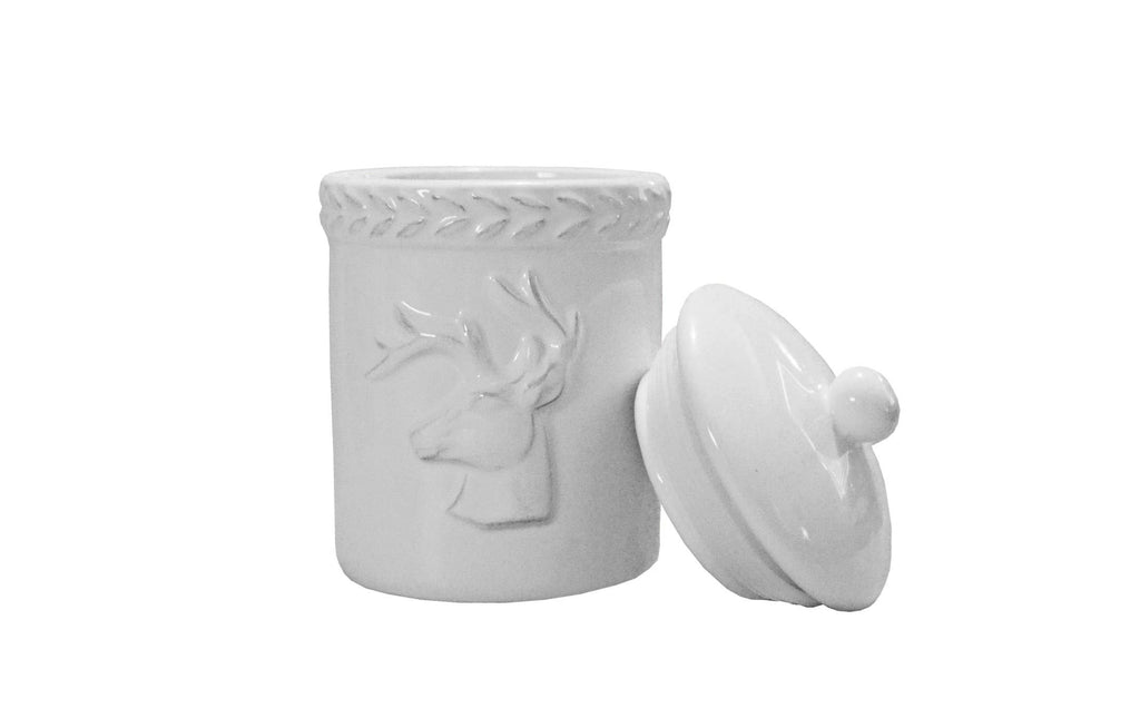 Limited Edition Reindeer Pottery Christmas Candle - Silver Spruce