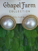 Estate Collection Earrings - Large Mabe Pearl W/14K Gold Rope Design