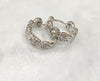 Earrings - Small Clear Stone Hoop Huggie Earring