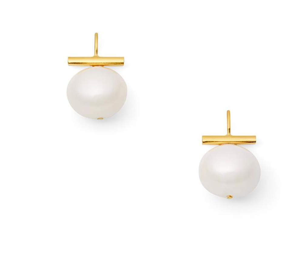 Earrings - "The Fairhope" in White/Gold or Sterling Silver-Medium