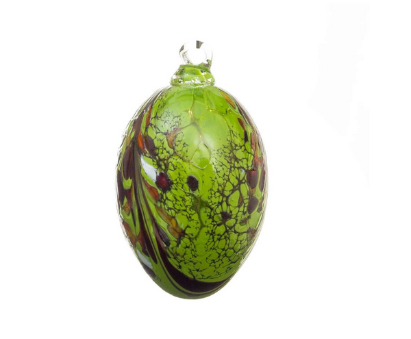 Handblown Glass Easter Eggs - Deep Green