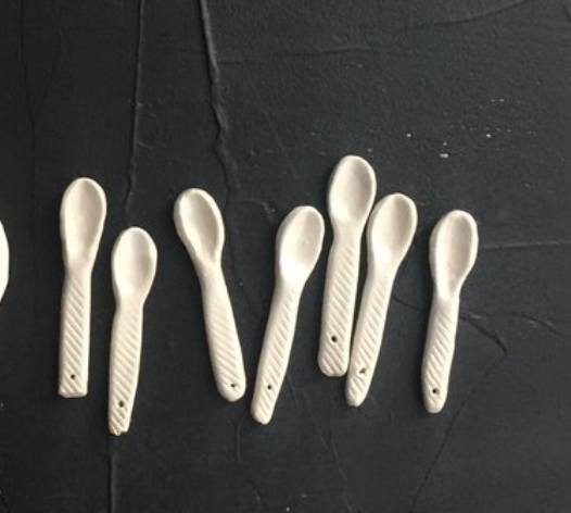 Handmade Spoons in Blanc by Civil Stoneware