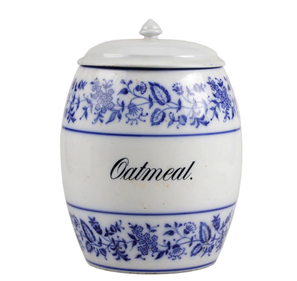 Estate Collection - Vintage German Blue Onion Porcelain Storage Jar
