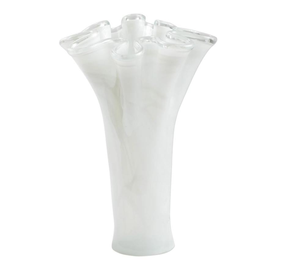 Vietri - Onda Glass White Tall Vase