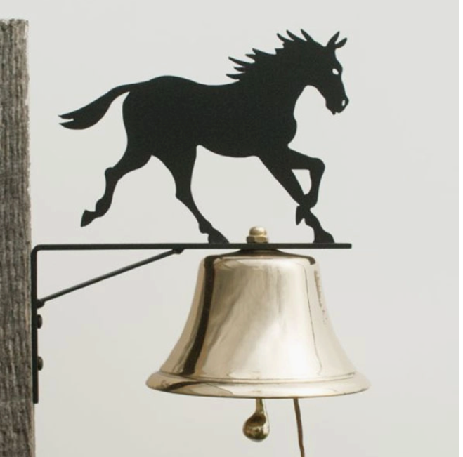 Bells - Patio Bell W/Horse Silhouette Bracket