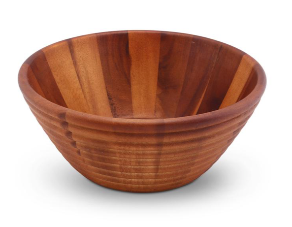 Vagabond House - Bowl - Bee Hive Style Wooden Salad Bowl