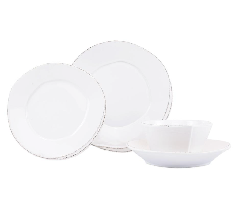 Vietri - Lastra White Four Piece Place Setting