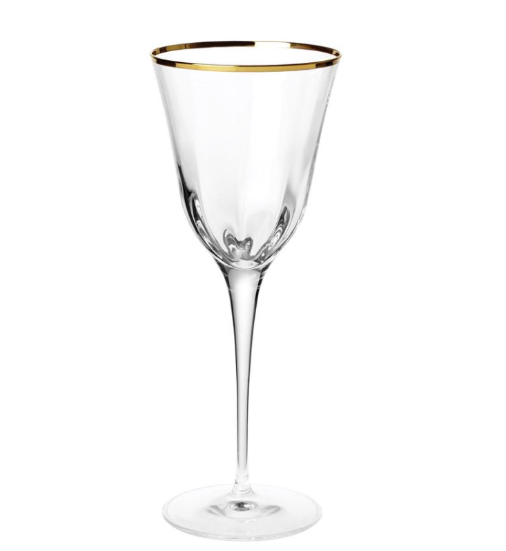 Vietri - Glassware - Optical Gold Water Glass