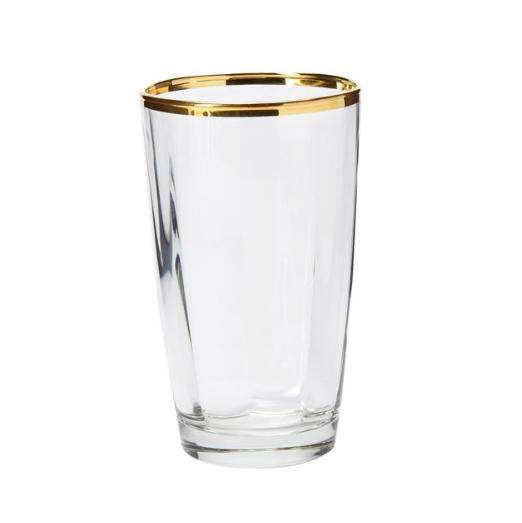 Vietri - Glassware - Optical Gold High Ball Glass