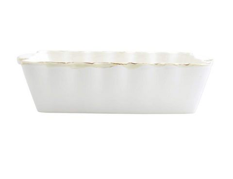 Vietri - Italian Bakers Medium Rectangular Baker - White